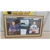 Image 1 : Framed 15'' x 16'' Autograph Photo of Bobby Hull, Joe Daley & COA Attached 