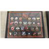 Image 2 : 2 NHL 1996 Framed Pin Sets 26 Pins 1 Set Has Jets, 1 Set Has Couch