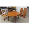 Image 1 : Maple Table 29'' H x 42'' Across , (2) Leafs 11'' Each & 2