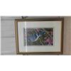Image 2 : 2 Framed Numbered Prints 19'' x 24'' Blue Jay with COA & Wolf 19'' x