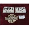 Image 1 : 2 New Consecutive 1983 Manitoba Motorcycle Plates , Harley 