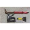 Image 4 : Tool Pouches, Holster, Drywall Carrier, Crowbar, Stapler, Hammers 