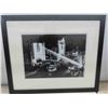 Image 3 : 4 Framed Pictures : Black and Whites, Slogan - Largest is 
