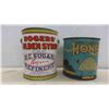Image 2 : 7 Honey Tins : Rogers, Clover Crest & More 