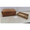 Image 1 : Wood Silverware Chest , Wood Crate Keens Oxford Blue 14'' x 