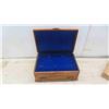 Image 3 : Wood Silverware Chest , Wood Crate Keens Oxford Blue 14'' x 