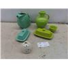 Image 1 : Fiesta: 2 Pitchers, 2 Butter Dishes with Lids, Belleck Shamrock 