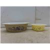 Image 2 : Pyrex: 2 Casserole Dishes, 1 Mixing Bowl, Glass Bake Dish
