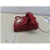 Image 2 : Vintage Red Rotary Desk Phone 
