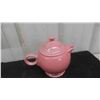Image 2 : Fiesta Rose Tea Pot, Cake Plate, Tray, Sugar and Cream -