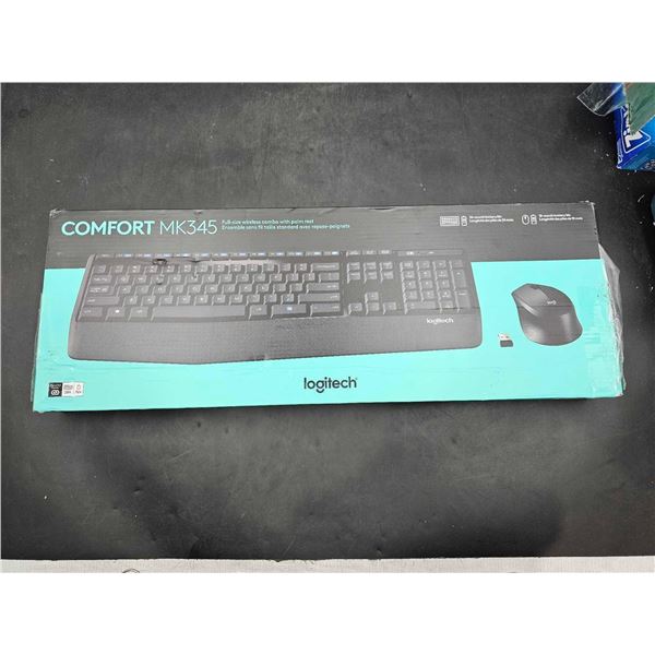 Comfort MK345 Logitech, Full-size wireless combo with palm rest