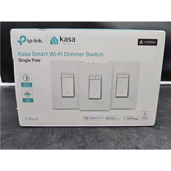 TP-Link Kasa Smart Wi-Fi Dimmer Switch Single Pole 3pk