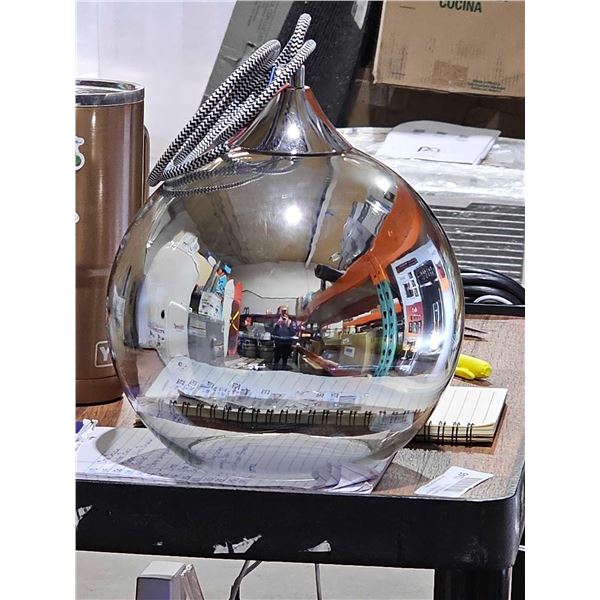 MZSUS Gradient Silver Hanging Ceiling Light Fixture