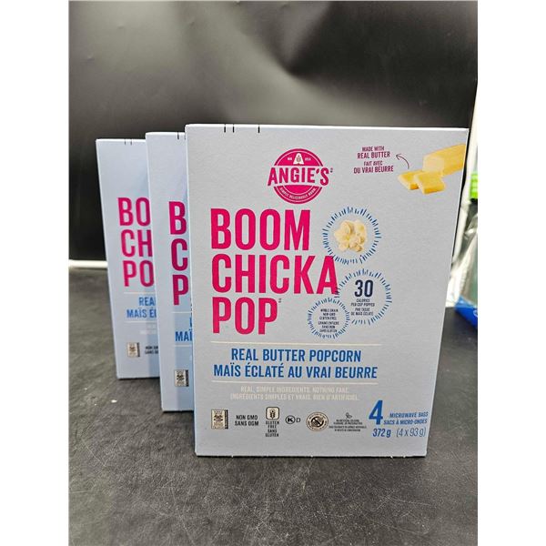 Angie's Boom Chicka Pop Microwave Popcorn-Real Butter Popcorn (3 x 4)