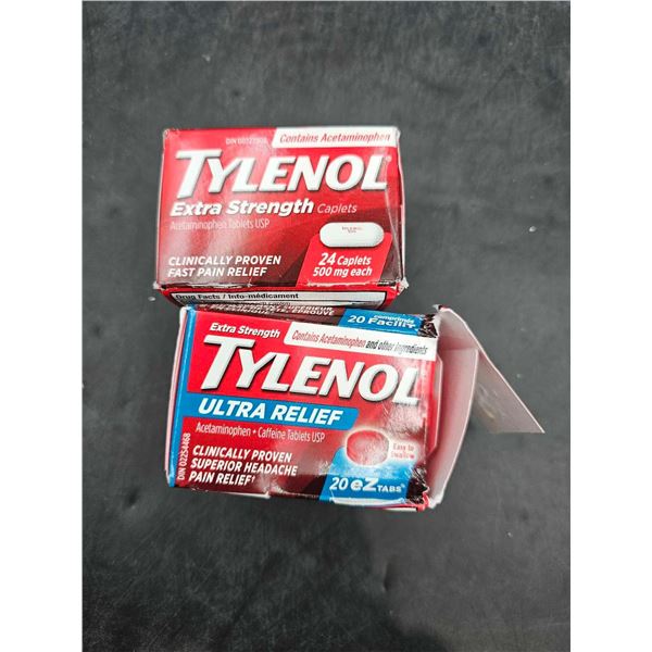 Tylenol Extra Strengths (24caps) Tylenol Ultra Relief (20ez tabs)
