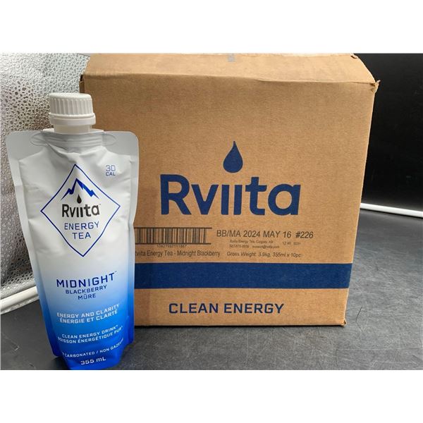 Rviita Midnight Blackberry Energy Tean-Clean Energy (10 x 355ml)