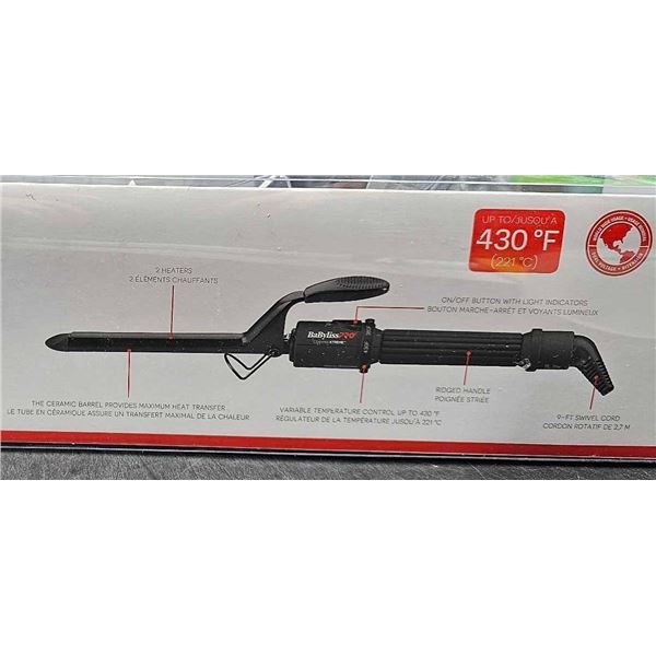 BaByliss Pro Ceramic Xtreme Curling Iron up to 430F