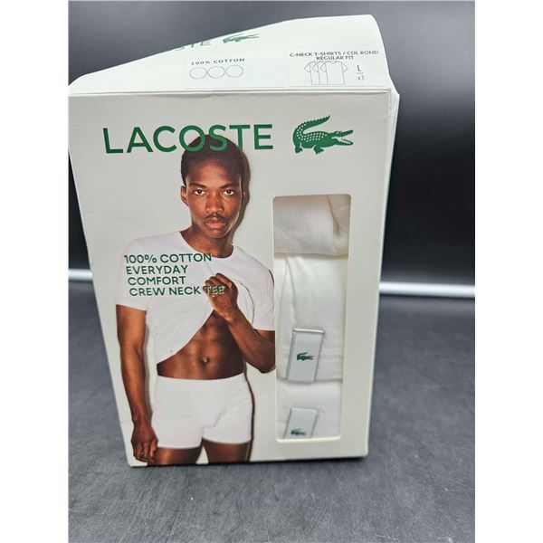 Lacoste Crewneck Tee's 3pk (L)