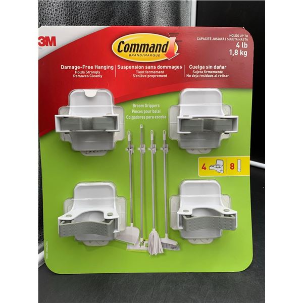 Command 3M holds up to 4lbs Broom Grippers