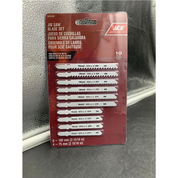 Ace Jig Saw Blade Set High Quality Bi-Metal (100mm x 6) (75mm x 4)
