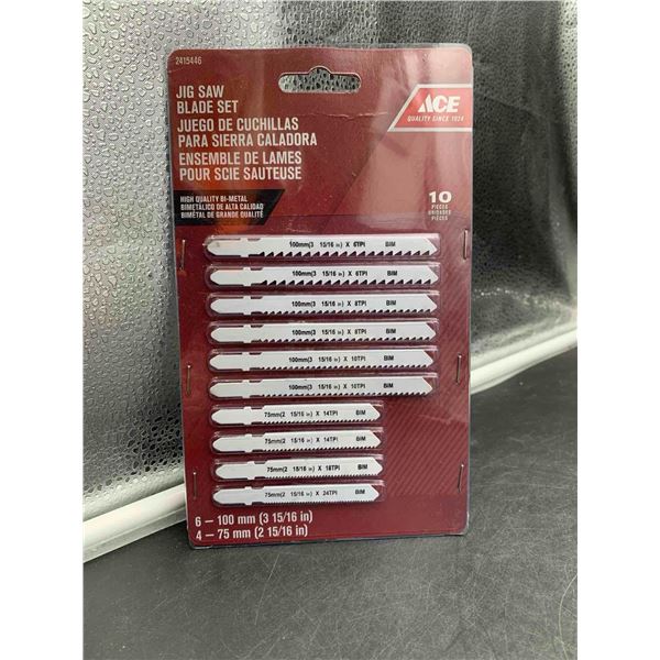 Ace Jig Saw Blade Set High Quality Bi-Metal (100mm x 6) (75mm x 4)