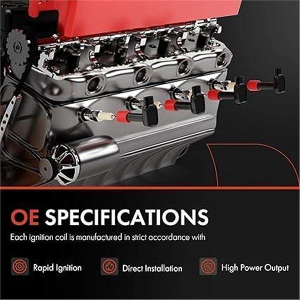 A-Premium 6PCS Ignition Coil Packs Compatible with Toyota, Lexus & Lotus Vehicles - V6 2.5L 3.5L 4.0
