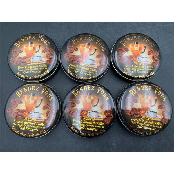 Rendez Vous Natural French Roasted Coffee Flavour Candy (6 x 43g)