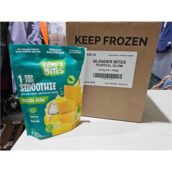 ****FROZEN**** Blender Bites 1 Step Smoothie - Tropical Glow 10x360g