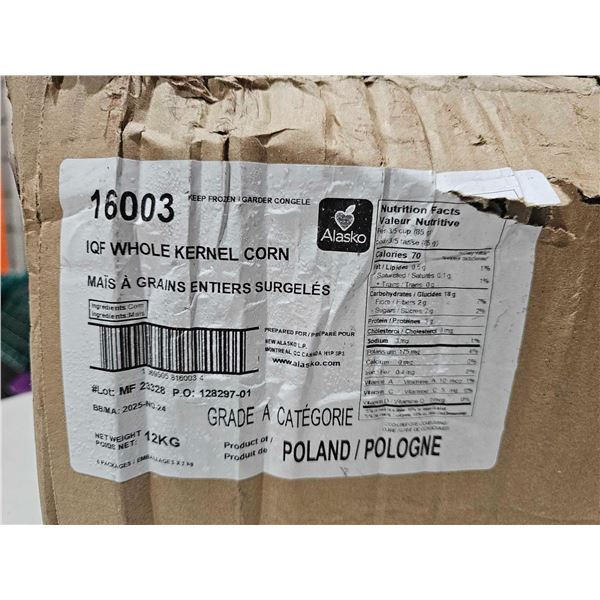 ***FROZEN*** IFQ Whole Kernel Corn 12Kg