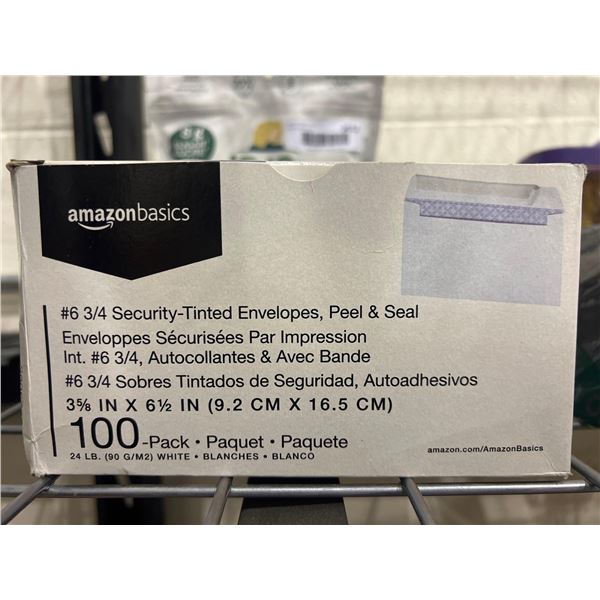 Amazon basics security tinted envelopes 9.2cm x 16.5cm , pack of 100
