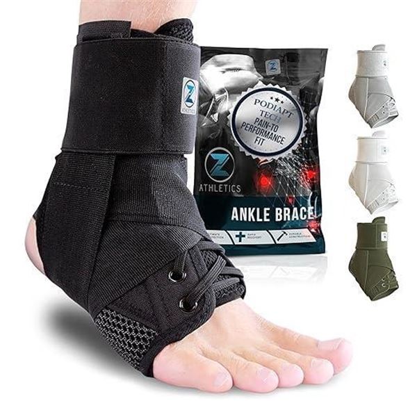 Zenith Ankle Brace, Lace Up Adjustable Support – for Running, Basketball, Injury Recovery, 