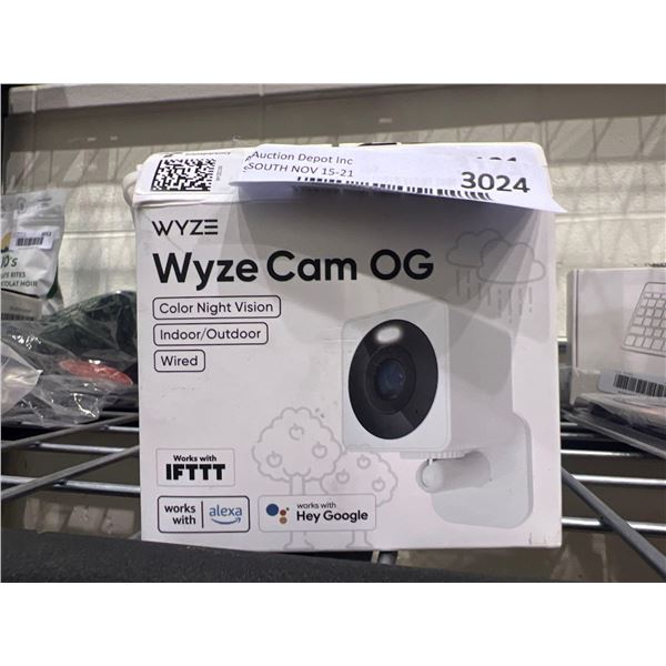 Wyze Cam OG wired indoor/outdoor security camera with coloured night vision