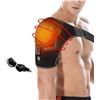 Image 1 : USB Shoulder Heating Pad Heated Shoulder Brace Wrap 3 Heating Setting Shoulder Compression Sleeve fo