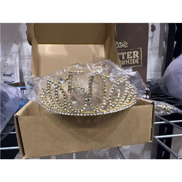 50 and fabulous birthday tiara and sash