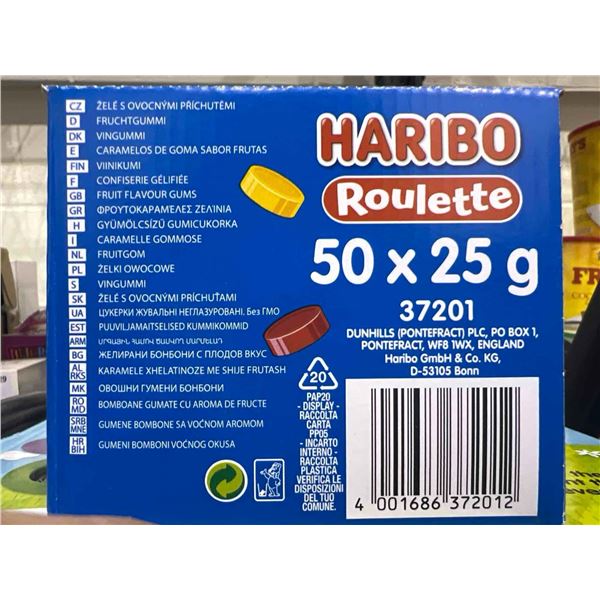 Haribo roulette candies 50x25g