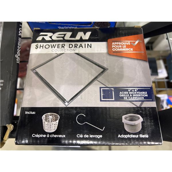Reln shower drain kit 6"x6"
