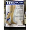 Image 1 : Truform 20-30 mmHg Compression Stockings for Men and Women, Thigh High Length, Dot-Top, Open Toe, Be
