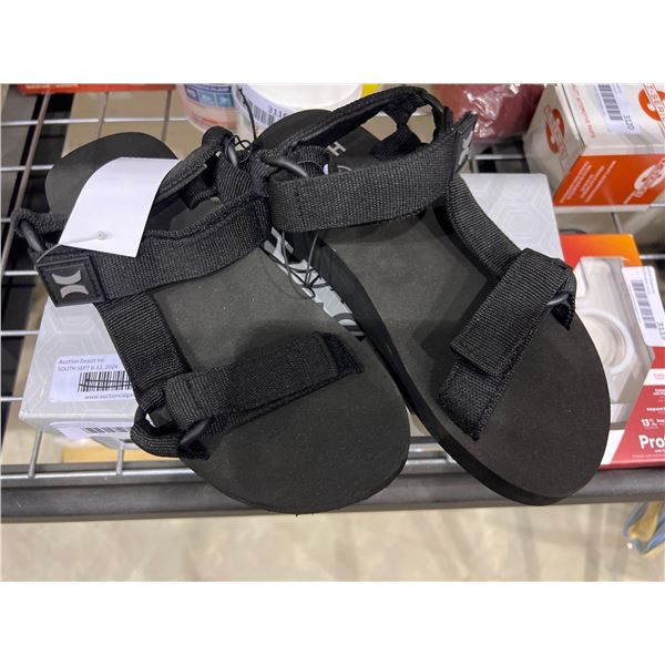 Hurley womens black sandles size 6