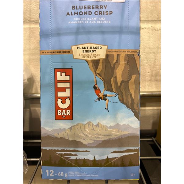 Clif blueberry almond crisp granola bars 12x68g
