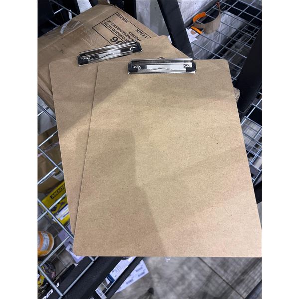 Lot of 3 officemate letter size wood clip boards