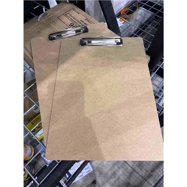 Lot of 3 officemate letter size wood clip boards