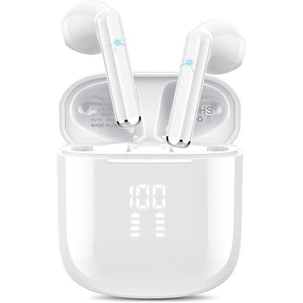 Wireless Earbuds, Mini Bluetooth 5.3 Headphones HiFi Stereo, Wireless Earphones with ENC Noise Cance