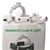 Image 1 : Aries Outlets Dental LED Surgical 5W Headlight 3.5X Leather Headband Loupe Light DY-106 White
