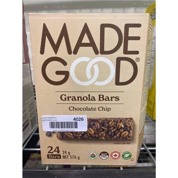 Made Good Granola Bars Chocolate Chip 24 x 24g