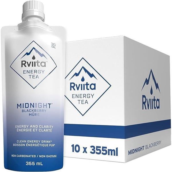 Rviita Clean Energy Tea Midnight Blackberry 10 x 355ml
