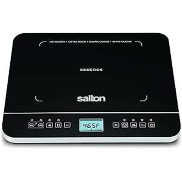 Salton Portable Induction Cooktop with Temperature Probe and 10 Temperature Settings