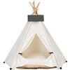 Image 1 : Dog Teepee Pet Tents Tipi Portable Houses Puppy Cat Bed with Thick Cushion