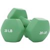 Image 1 : Green 20 Lbs Dumbells Pair