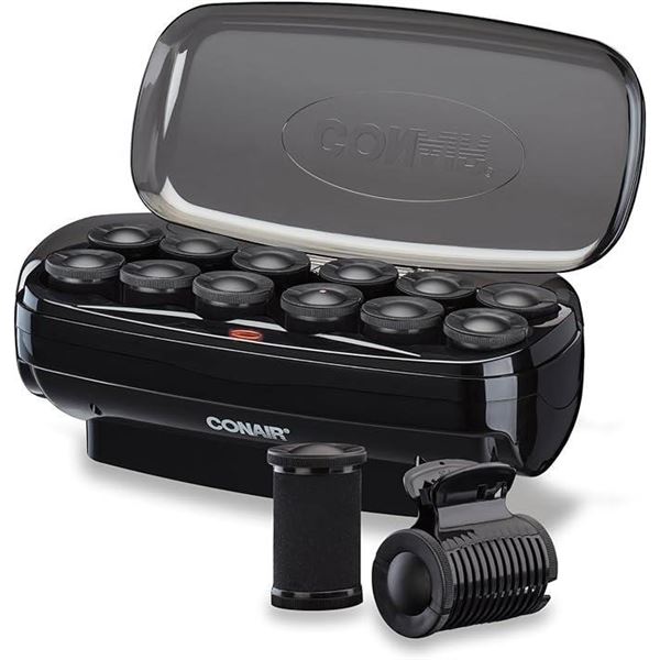 Conair Hot Rollers Hair Curlers for Long, Medium and All Hair | Heated Rollers with Hair Roller Clip