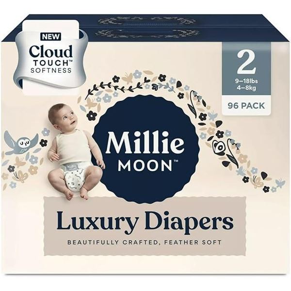 Millie Moon Diaper Luxury Diapers COUCHES DE Luxe Size 2